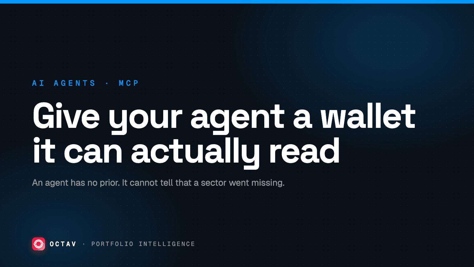 Banner: Give your agent a wallet it can actually read