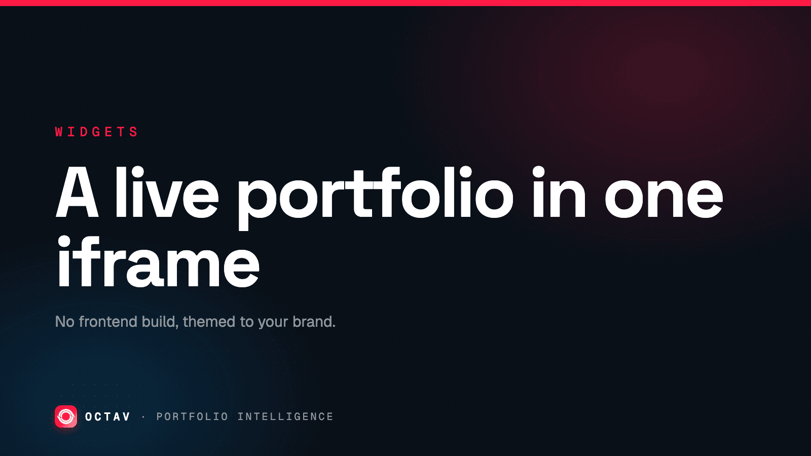 Banner: A live portfolio in one iframe