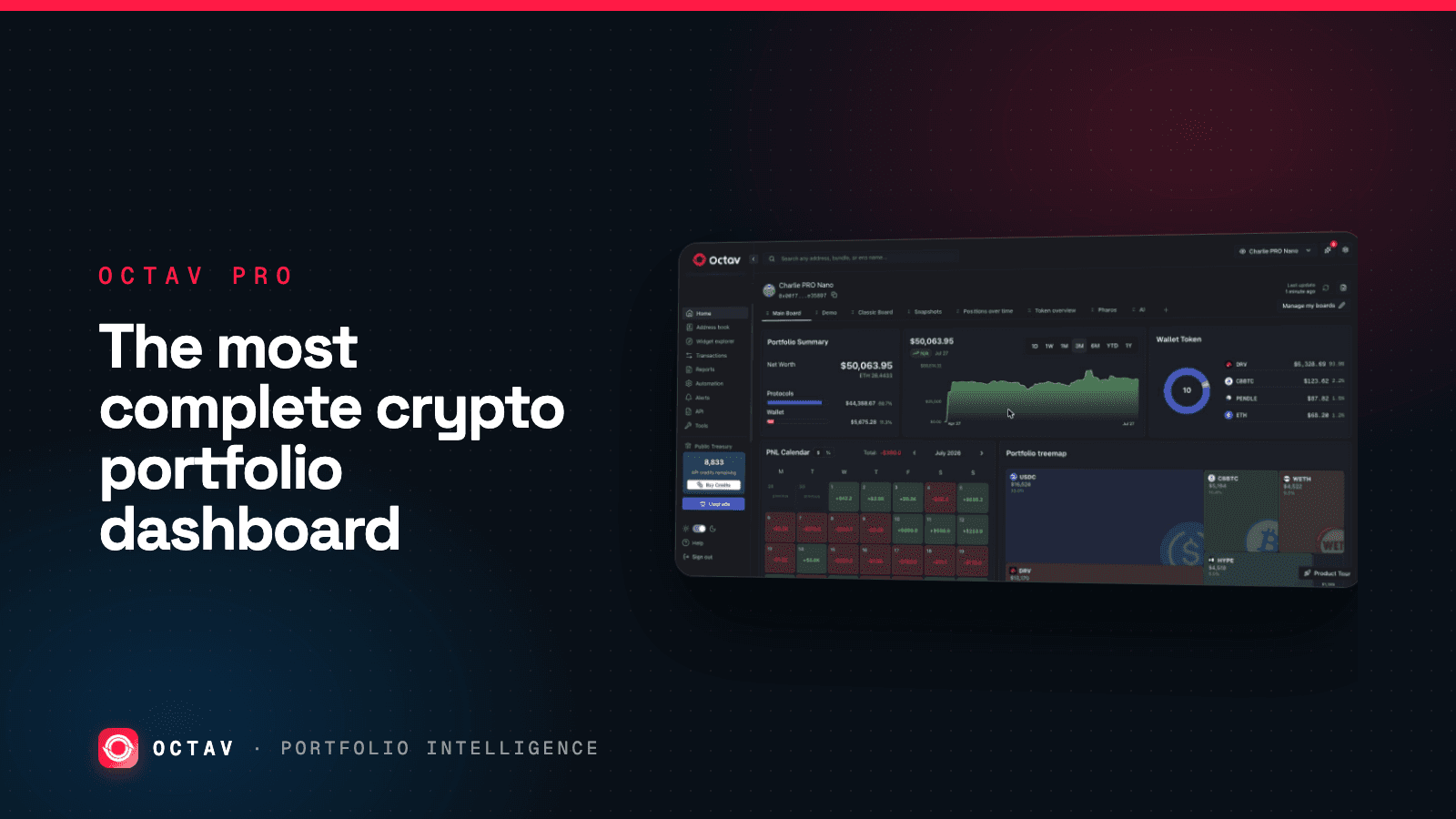 Banner: Inside the Octav Pro crypto portfolio dashboard