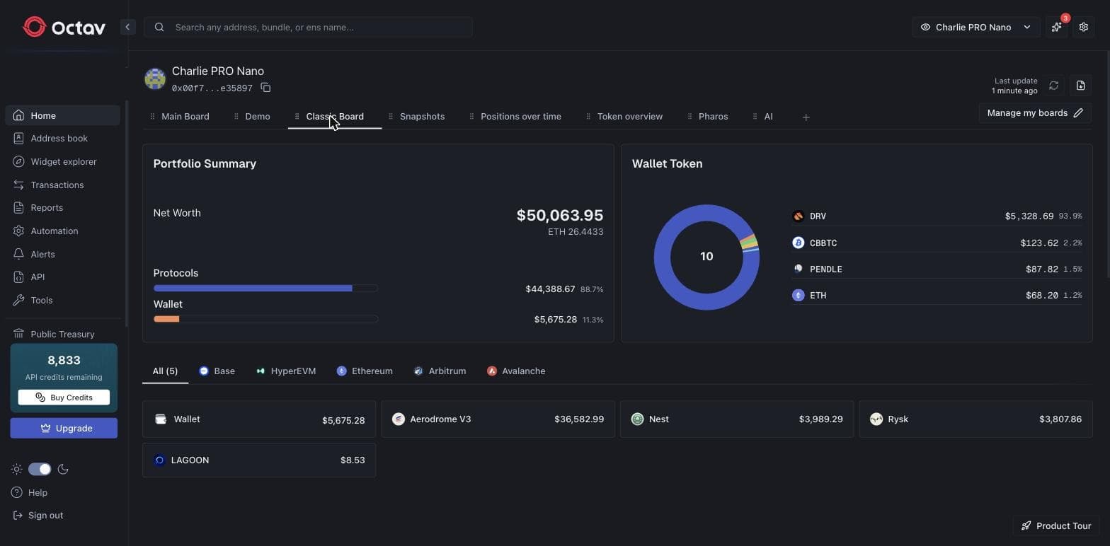 Octav decoding protocol positions across chains — Aerodrome, Nest, Rysk and more